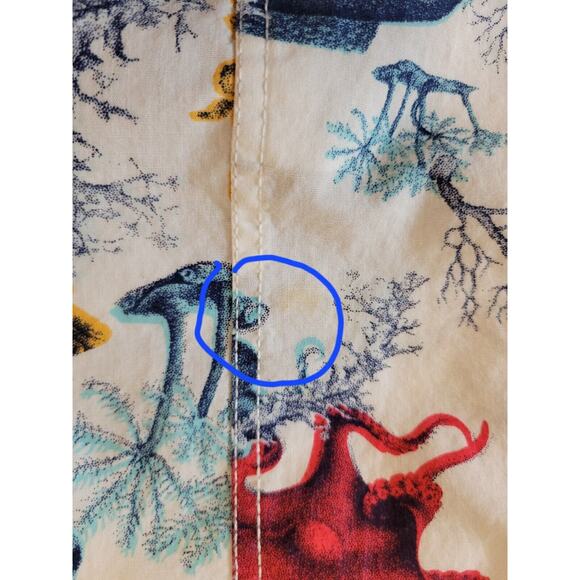 Lifted Research (LR) Group Hawaiian Button Up Shirt Large Ocean Life Octopus - Picture 8 of 8